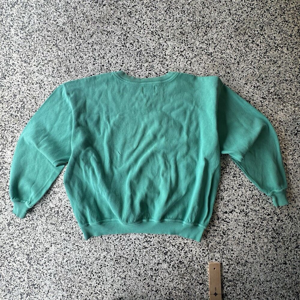 Vintage Jantzen Sweatshirt Mens XL Teal Crest Logo Made in USA Embroidery 90's - Picture 8 of 8